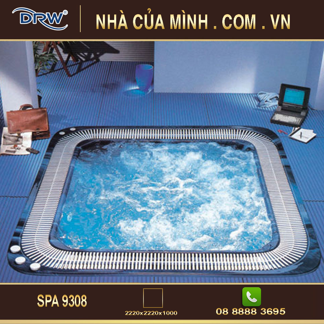 Bồn tắm cho Spa bể bơi SPA 9308 cao cấp