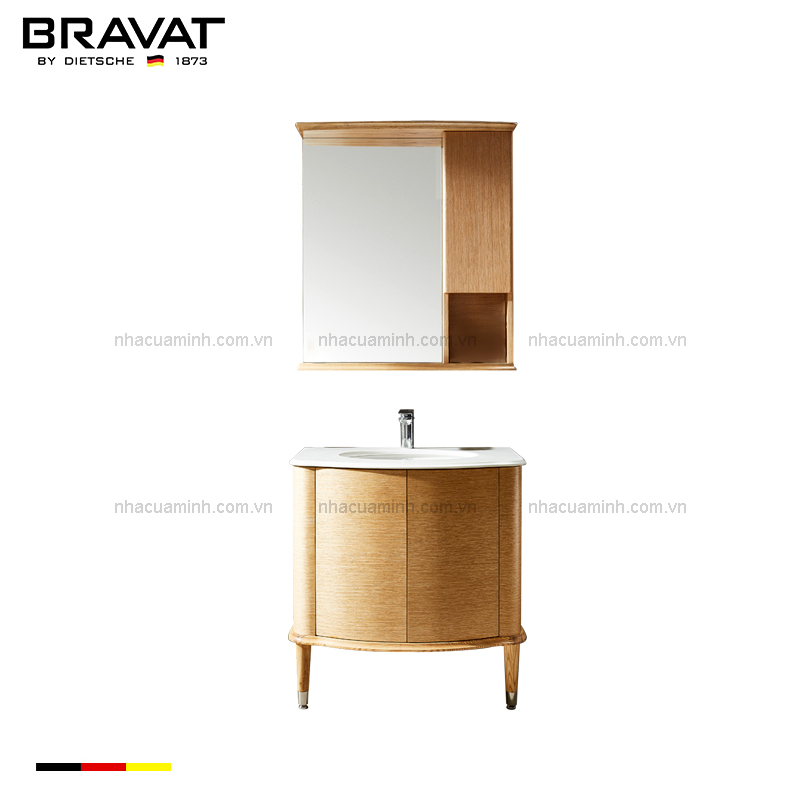 Bộ tủ chậu lavabo đặt sàn Bravat V33836M-W cao cấp