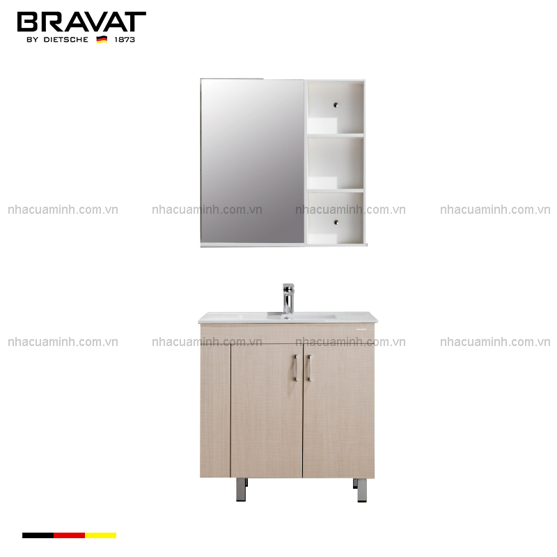 Bộ tủ chậu lavabo Bravat V53862R-WL đặt sàn chính hãng