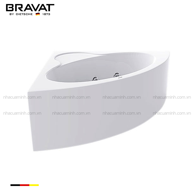 Bồn tắm sục massage Bravat B25516DW-2A đặt góc