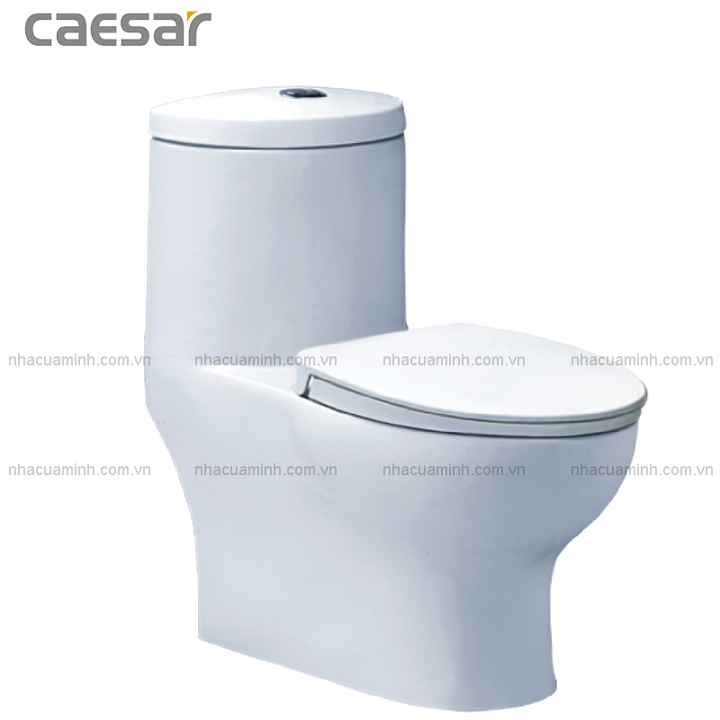 Bồn cầu Caesar CD1375 liền khối nắp êm chính hãng