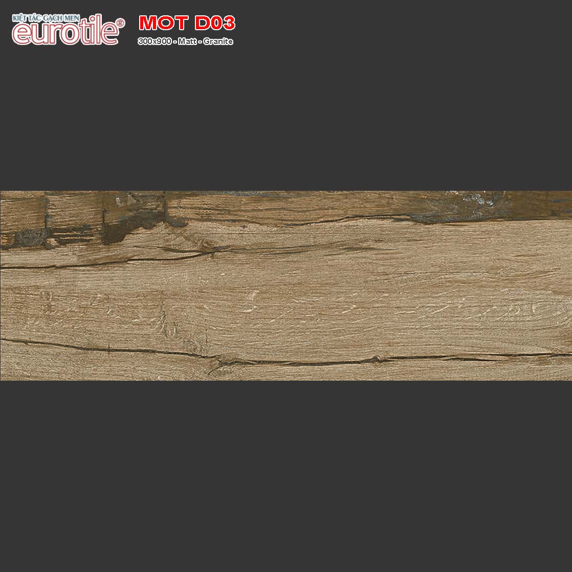 Gạch giả gỗ Eurotile Mộc Tùng MOT D03 cao cấp
