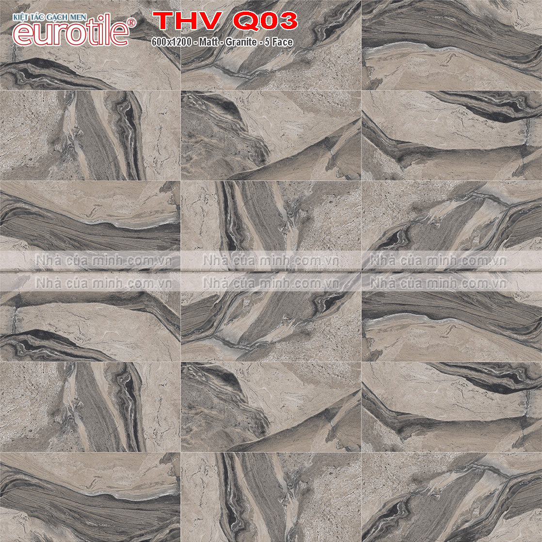 Gạch Eurotile Thạch Vũ THV Q03 ảnh ghép