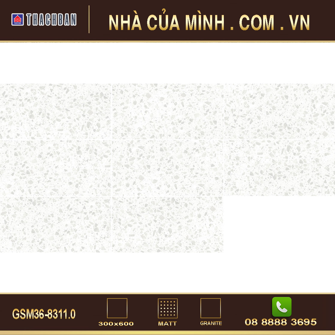 Gạch Thạch Bàn GSM36-8311.0 ảnh ghép