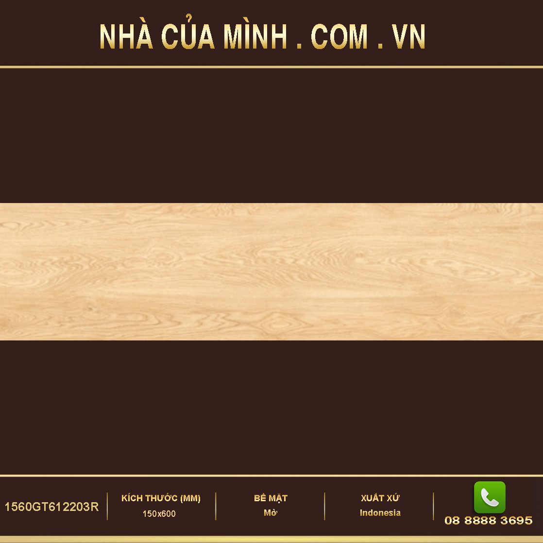 Gạch nhập khẩu Indonesia 1560GT612203R vân gỗ