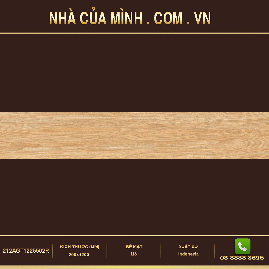 Gạch lát nền vân gỗ 20x120 Indonesia 212AGT1225502R