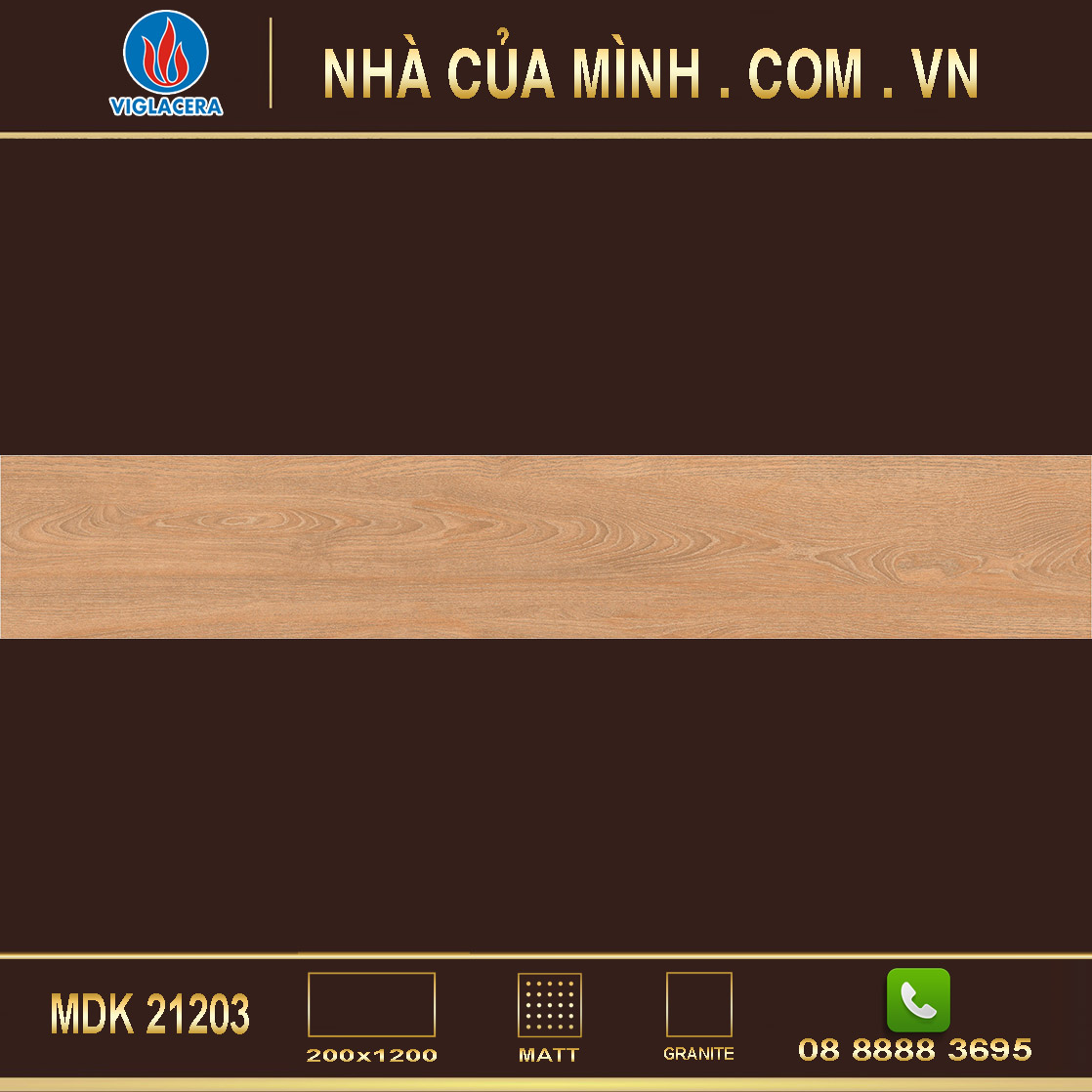 Gạch giả gỗ 200x1200 Viglacera MDK 21203 cao cấp