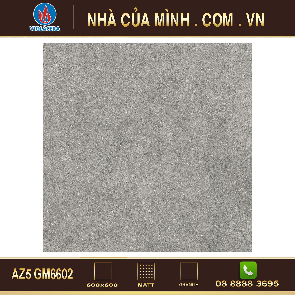 Gạch lát nền granite 60x60 Arizona AZ5-GM6602 chính hãng