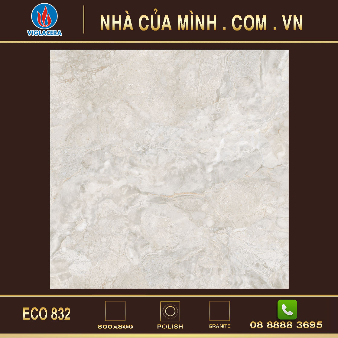 Gạch lát nền granite Viglacera ECO 832 giá rẻ